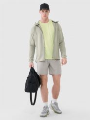 4F Spodenki treningowe szybkoschnące męskie - khaki XXL. Brązowe krótkie spodenki sportowe 4F, l, bez wzorów, z dzianiny. Za 99.99 zł.