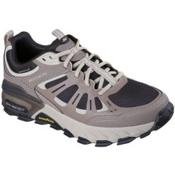 Buty sportowe męskie Skechers Max Protect Sherwood Ridge. Szare buty turystyczne Skechers, bez wzorów, z materiału, bez zapięcia, trekkingowe. Za 490.00 zł.