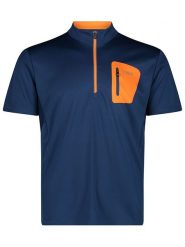 CMP Koszulka kolarska w kolorze granatowo-pomarańczowym rozmiar: 50. Niebieskie t-shirty sportowe CMP, bez wzorów, z materiału, bez ramiączek, rowerowe. Za 81.35 zł.