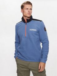Napapijri Polar T-Anderby NP0A4HHR Niebieski Regular Fit. Niebieskie bluzy z polaru Napapijri, m, bez wzorów, z polaru, bez kaptura. Za 649.99 zł.