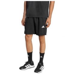 Szorty adidas Essentials Base. Czarne krótkie spodenki sportowe Adidas, s, bez wzorów, z materiału. Za 137.45 zł.
