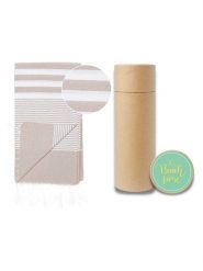 Towel to Go Chusta hammam "Herike" w kolorze beżowym - 180 x 100 cm rozmiar: onesize. Brązowe szaliki Towel to Go, bez wzorów, z bawełny. Za 69.99 zł.