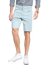 MĘSKIE SZORTY JEANSOWE WRANGLER 5 POCKET SHORT MIST BLUE W14CKD078 112126595. Niebieskie szorty Wrangler, m, bez wzorów, z jeansu. Za 149.99 zł.