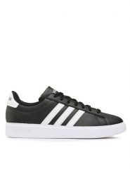 Adidas Sneakersy Grand Court Cloudfoam GW9196 Czarny. Czarne buty sportowe casual Adidas, bez wzorów, ze skóry, bez zapięcia. Za 239.99 zł.