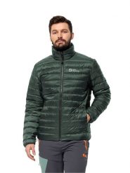 Jack Wolfskin Kurtka puchowa "Pilvi" w kolorze ciemnozielonym rozmiar: L. Zielone kurtki Jack Wolfskin, na zimę, l, bez wzorów, z puchu, bez kaptura. Za 402.53 zł.