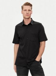 Calvin Klein Koszula K10K112708 Czarny Regular Fit. Czarne koszule CALVIN KLEIN, l, bez wzorów, z bawełny, bez kołnierzyka, bez ramiączek. Za 219.99 zł.