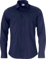Clique Clark koszula z długim rękawem 100% bawełna - regular fit - dark navy. Niebieskie koszule CLIQUE, m, bez wzorów, z bawełny, bez kołnierzyka, bez ramiączek. Za 211.81 zł.
