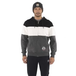 Bluza wygodna z bawełna z kaptur na co dzień. Czarne bluzy LEONE 1947 APPAREL, bez wzorów, z bawełny, bez kaptura. W wyprzedaży za 157.01 zł.