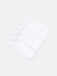 Skarpetki stopki 5pack - biały. Białe skarpety Sinsay, bez wzorów. Za 9.99 zł.