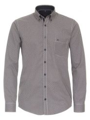 CASAMODA Koszula - Casual fit - w kolorze czarno-jasnobrązowym rozmiar: S. Brązowe koszule CASAMODA, s, bez wzorów, z bawełny, bez kołnierzyka, bez ramiączek. Za 104.99 zł.