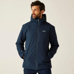 Kurtka męska zimowa ocieplana Thornridge. Niebieskie kurtki Regatta, na zimę, m, bez wzorów, z materiału, z kapturem. Za 287.00 zł.