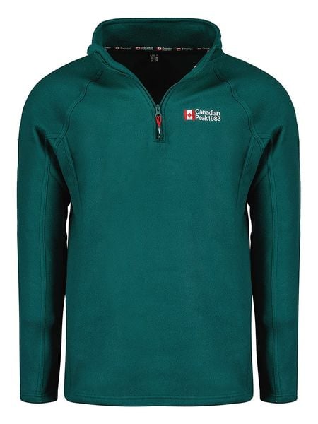 Canadian Peak Kurtka polarowa "Tugeak" w kolorze ciemnozielonym rozmiar: M. Zielone kurtki Canadian Peak, m, bez wzorów, z materiału, bez kaptura. Za 74.63 zł.
