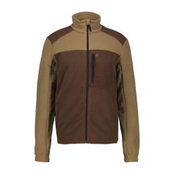 Polar outdoor Solognac 500 dwukolorowy. Brązowe bluzy z polaru SOLOGNAC, m, bez wzorów, z bawełny, bez kaptura. Za 99.99 zł.