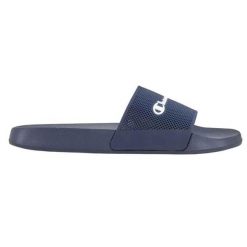 Klapki męskie na basen Champion Slide granatowe. Niebieskie klapki Champion, z materiału. Za 119.00 zł.