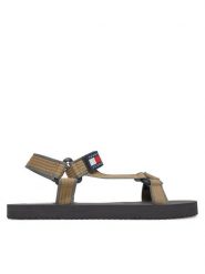 Tommy Jeans Sandały Tjm Casual Sandal EM0EM01563 Brązowy. Brązowe sandały Tommy Jeans, z jeansu, bez zapięcia. Za 139.99 zł.