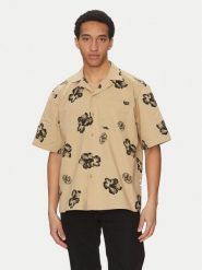 HUGO Koszula Eligino 50539135 Beżowy Relaxed Fit. Brązowe koszule Hugo, l, bez wzorów, z bawełny, bez kołnierzyka, bez ramiączek. Za 429.99 zł.