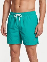 Gant Szorty kąpielowe 920026000 Turkusowy Regular Fit. Niebieskie kąpielówki GANT, l, bez wzorów, z syntetyku. Za 252.99 zł.