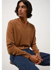 AUTHENTIC CASHMERE Kaszmirowy sweter "Agel" w kolorze jasnobrązowym rozmiar: L. Brązowe swetry nierozpinane AUTHENTIC CASHMERE, l, bez wzorów, z kaszmiru, bez kołnierzyka, bez ramiączek. Za 359.32 zł.