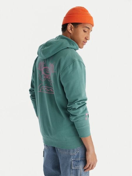 Quiksilver Bluza Graphic Hood Zip EQYFT05133 Zielony Regular Fit. Zielone bluzy Quiksilver, l, bez wzorów, z bawełny, bez kaptura. Za 319.99 zł.