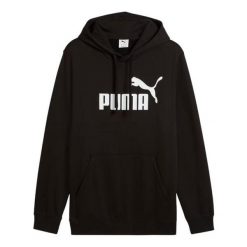 Męska Bluza Z Kapturem Essentials No 1 Logo. Czarne bluzy Puma, m, bez wzorów, z kapturem. Za 237.99 zł.