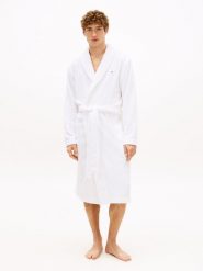 Tommy Hilfiger Szlafrok Mężczyźni Bawełna biały, L. Białe szlafroki Tommy Hilfiger, l, bez wzorów, z bawełny, bez ramiączek, bez kaptura. Za 559.95 zł.