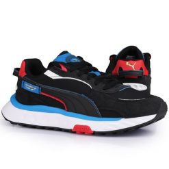 Buty męskie sportowe do biegania Puma WILD RIDER DISPLACED. Czarne buty do biegania Puma, bez wzorów, bez zapięcia. W wyprzedaży za 269.00 zł.