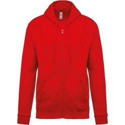 Bluza z kapturem na zamek Kariban Molleton. Czerwone bluzy z kapturem KARIBAN, xl, bez wzorów, z bawełny, z kapturem. Za 158.50 zł.