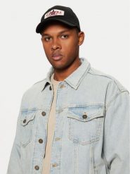 Guess Jeans Czapka z daszkiem M5RZ17 WF8V1 Czarny. Czarne czapki z daszkiem Guess Jeans, z aplikacjami, z bawełny. Za 99.99 zł.