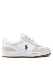 Polo Ralph Lauren Sneakersy Polo Crt Pp 809834463002 Biały. Białe buty sportowe casual Polo Ralph Lauren, bez wzorów, ze skóry, bez zapięcia. Za 369.99 zł.