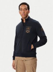 Aeronautica Militare Bluza 262FE2136UF00662 Granatowy Regular Fit. Niebieskie bluzy Aeronautica Militare, m, bez wzorów, bez kaptura. Za 799.99 zł.