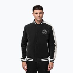Kurtka męska Pitbull Manolito Baseball. Czarne kurtki PITBULL, l, bez wzorów, z materiału, bez kaptura. Za 309.99 zł.