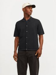 Jack&Jones Koszula Jornoto 12255011 Czarny Regular Fit. Czarne koszule Jack&Jones, m, bez wzorów, z bawełny, bez kołnierzyka, bez ramiączek. Za 159.99 zł.