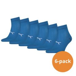 Skarpety Puma Sport Quarter Light, 6 pary niebieski. Niebieskie skarpetki sportowe Puma, bez wzorów, z elastanu. Za 162.99 zł.