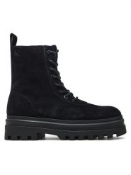 Calvin Klein Jeans Trzewiki YM0YM01068 Czarny. Czarne botki sznurowane Calvin Klein Jeans, bez wzorów, z jeansu, bez obcasa, bez zapięcia. Za 899.99 zł.