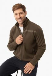 Bluza ze stójką B-LUNOS. Brązowe bluzy bez kaptura Volcano, m, bez wzorów, z bawełny, bez kaptura. Za 189.99 zł.