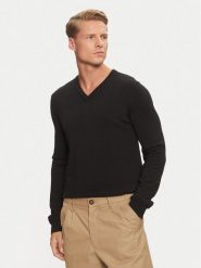 Hugo Sweter San Vredo-M 50474172 Czarny Slim Fit. Czarne swetry rozpinane Hugo, l, bez wzorów, z wełny, bez kołnierzyka, bez ramiączek. Za 599.99 zł.