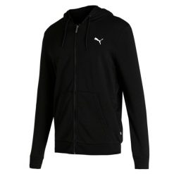 Bluza dresowa męska Puma ESS FZ. Czarne bluzy Puma, l, bez wzorów, z dresówki, bez kaptura. Za 151.99 zł.