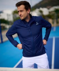 Męska Tennis/Padel Kurtka wiatrówka. Niebieskie kurtki NORDICDOTS, m, bez wzorów, z materiału, bez kaptura. Za 405.00 zł.