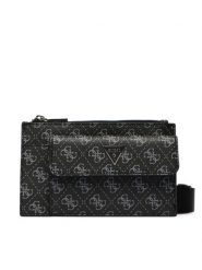 Guess Saszetka HMMILO P6391 Czarny. Czarne saszetki i nerki Guess, z aplikacjami, z materiału, bez dodatków. Za 284.99 zł.