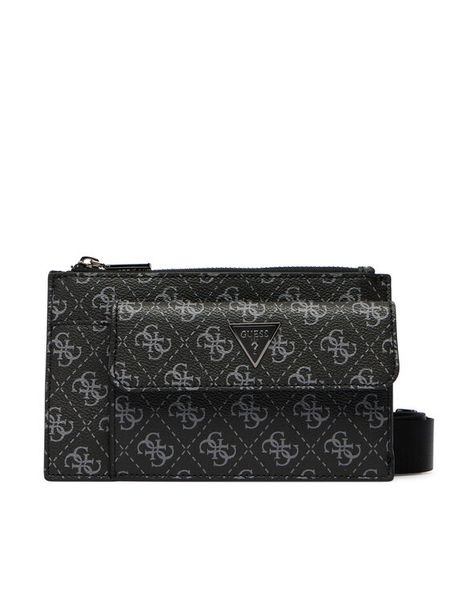 Guess Saszetka HMMILO P6391 Czarny. Czarne saszetki i nerki Guess, z aplikacjami, z materiału, bez dodatków. Za 284.99 zł.