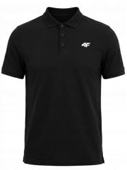 4F Koszulka polo w kolorze czarnym rozmiar: S. Czarne koszulki polo 4F, s, bez wzorów, bez kołnierzyka, bez ramiączek. Za 82.95 zł.