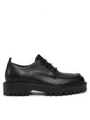 Vic Matié Półbuty 1F8614U 32B070101 Czarny. Czarne eleganckie półbuty Vic Matié, bez wzorów, ze skóry, bez obcasa, bez zapięcia. Za 1,549.00 zł.