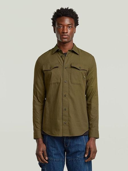 G-Star Koszula w kolorze khaki rozmiar: L. Brązowe koszule G-Star, l, bez wzorów, z bawełny, bez kołnierzyka, bez ramiączek. Za 170.47 zł.