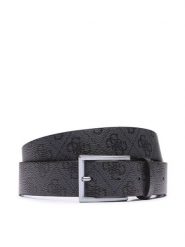 Guess Pasek Męski BM7781 P3435 Czarny. Czarne paski Guess, z aplikacjami, ze skóry. Za 149.99 zł.