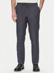 JOOP! Chinosy 17 JT-79Sake12 30045892 Granatowy Slim Fit. Niebieskie eleganckie spodnie JOOP!, m, ze lnu. Za 619.99 zł.