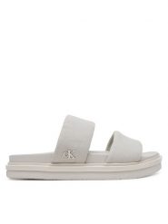 Calvin Klein Jeans Klapki Flat Molded Dbl Bar Sandal Cv YM0YM01222 Szary. Szare klapki Calvin Klein Jeans, z jeansu. Za 289.99 zł.