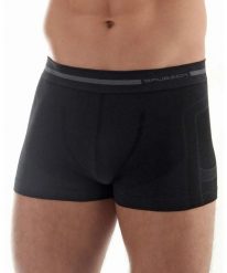 Bokserki męskie z wełną merino Brubeck COMFORT WOOL. Czarne bokserki Brubeck, l, bez wzorów, z dzianiny. Za 79.99 zł.