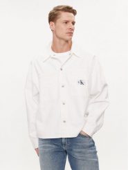 Calvin Klein Jeans Koszula jeansowa J30J324869 Biały Relaxed Fit. Białe koszule Calvin Klein Jeans, m, bez wzorów, z bawełny, bez kołnierzyka, bez ramiączek. Za 569.99 zł.