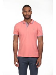 The Time of Bocha Koszulka polo w kolorze łososiowym rozmiar: L. Pomarańczowe koszulki polo The Time of Bocha, l, bez wzorów, z bawełny, bez kołnierzyka, bez ramiączek. Za 104.99 zł.