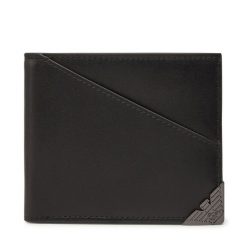 Mały Portfel Męski Emporio Armani. Czarne portfele Emporio Armani, bez wzorów. Za 599.99 zł.